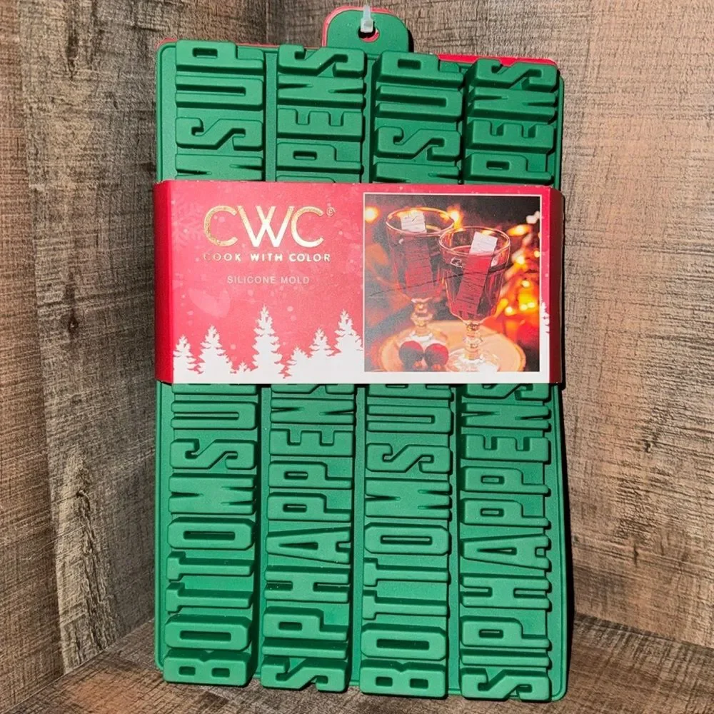 NWT-  COOK WITH COLOR‎ Silicone mold letters-
